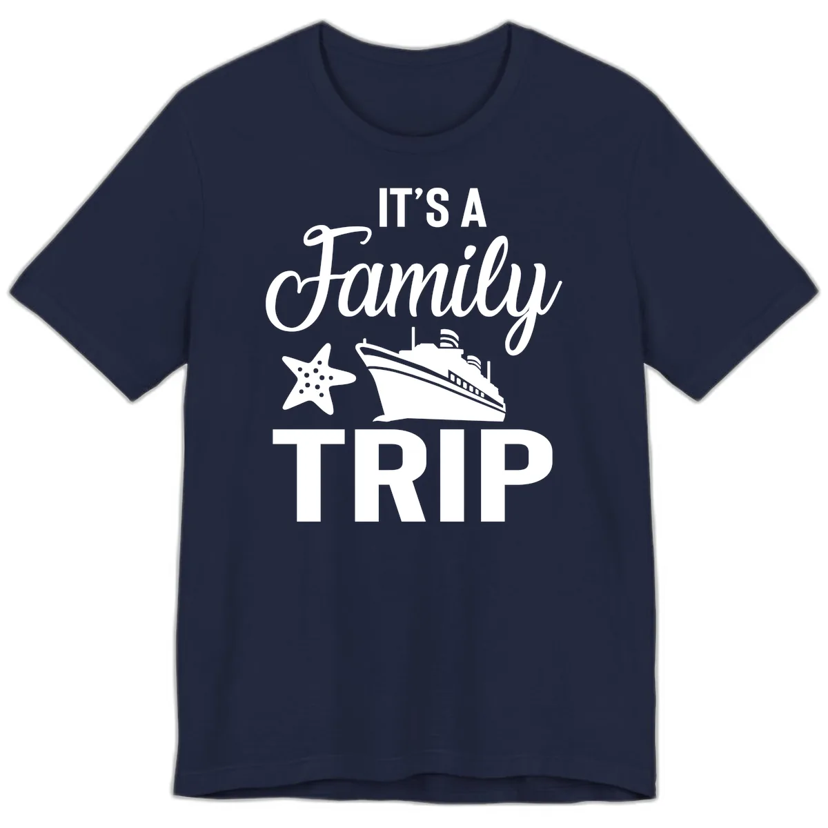 It's A Family Trip Premium T-Shirt in Navy