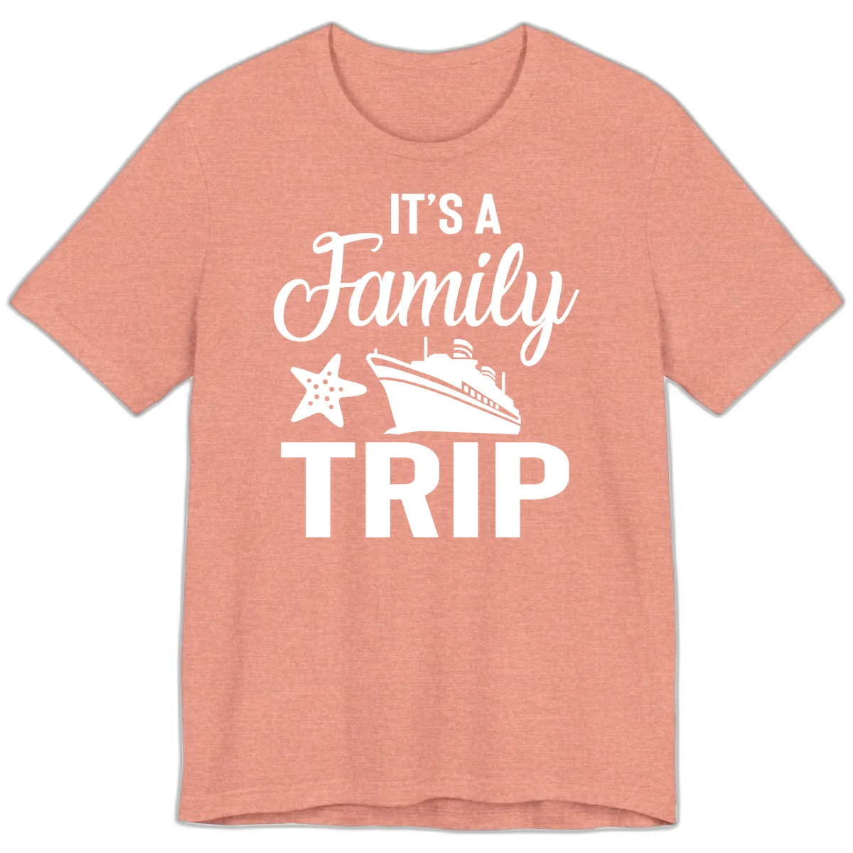 It's A Family Trip Premium T-Shirt in Heather Sunset