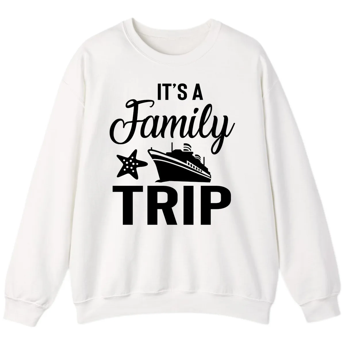 It's A Family Trip Sweatshirt in White