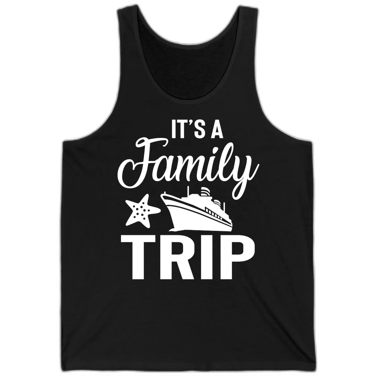 It's A Family Trip Tank in Black
