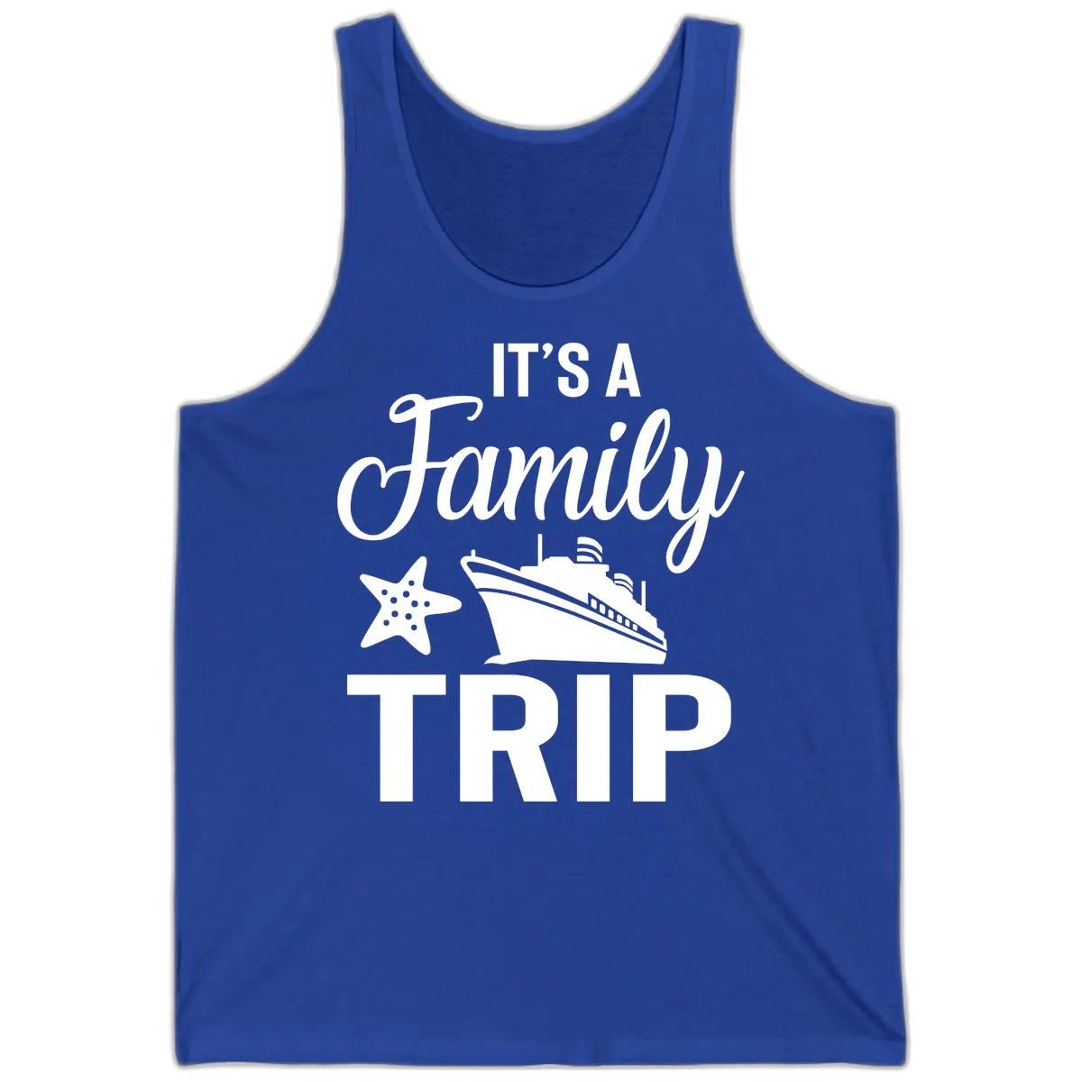 It's A Family Trip Tank in True Royal