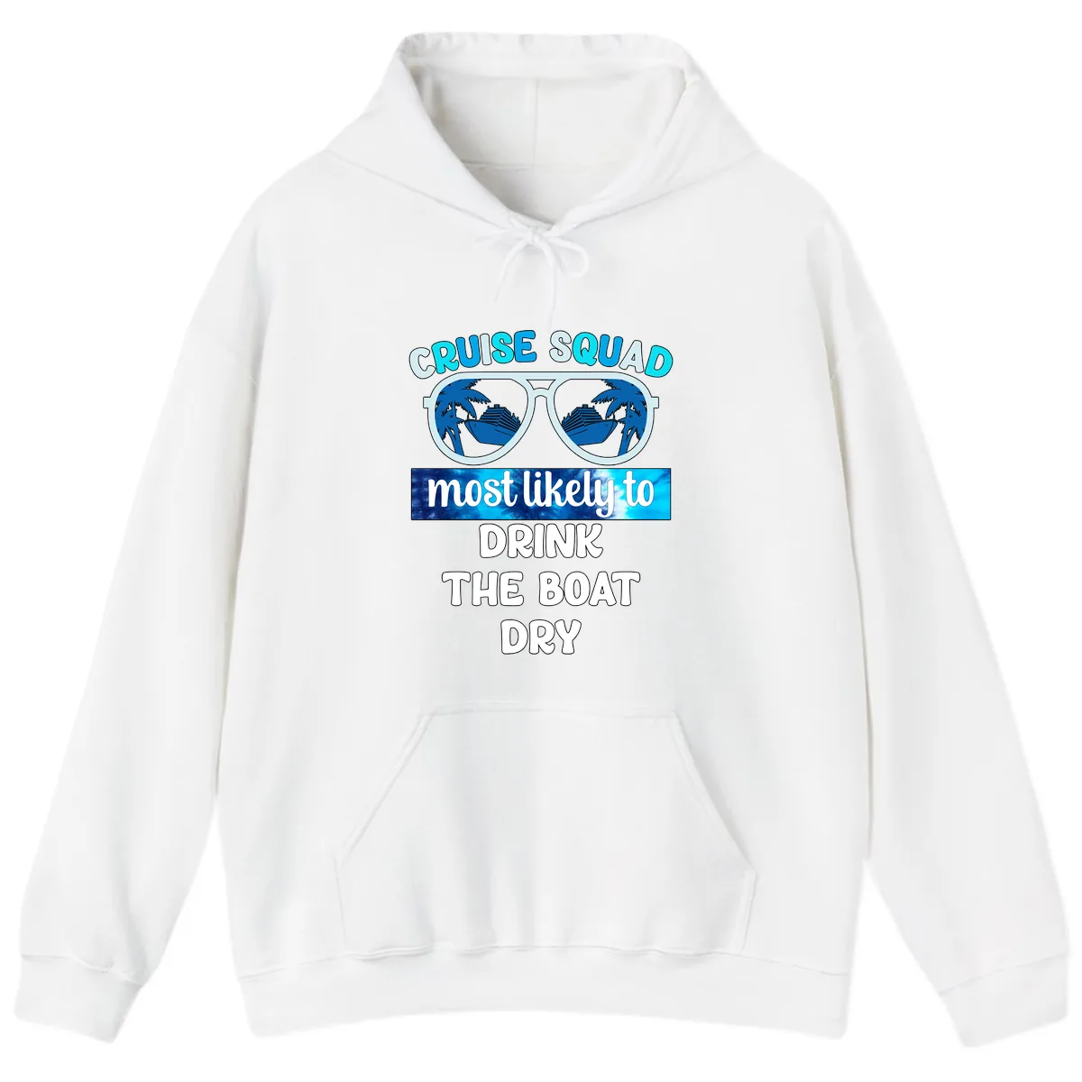 Cruise Squad Boat Dry Hoodie in White