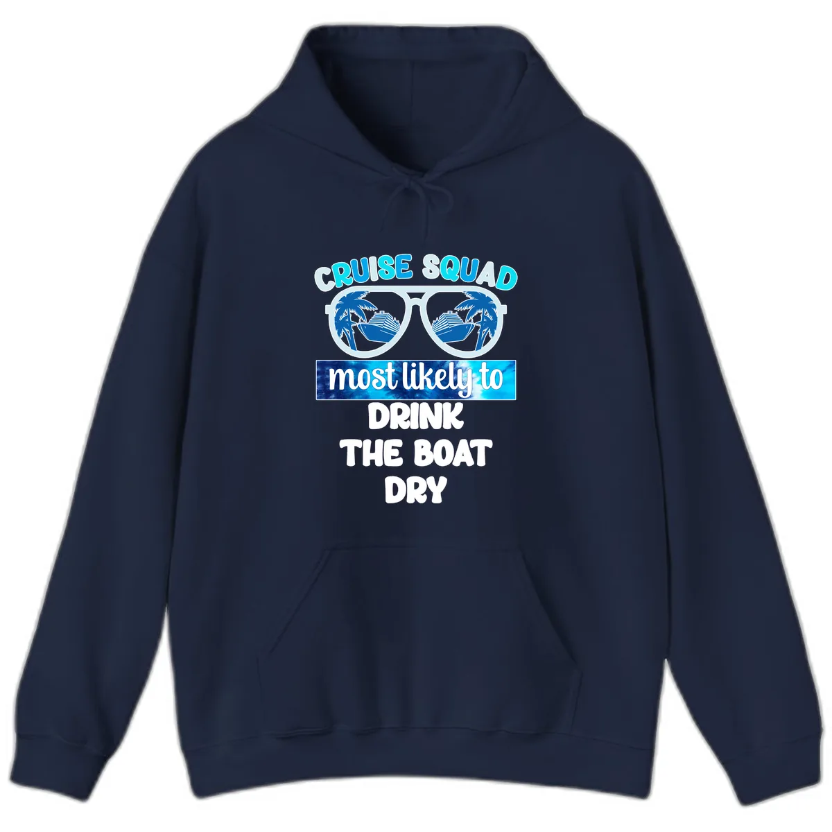 Cruise Squad Boat Dry Hoodie in Navy