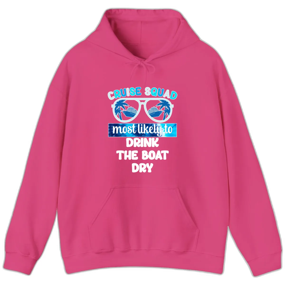 Cruise Squad Boat Dry Hoodie in Heliconia