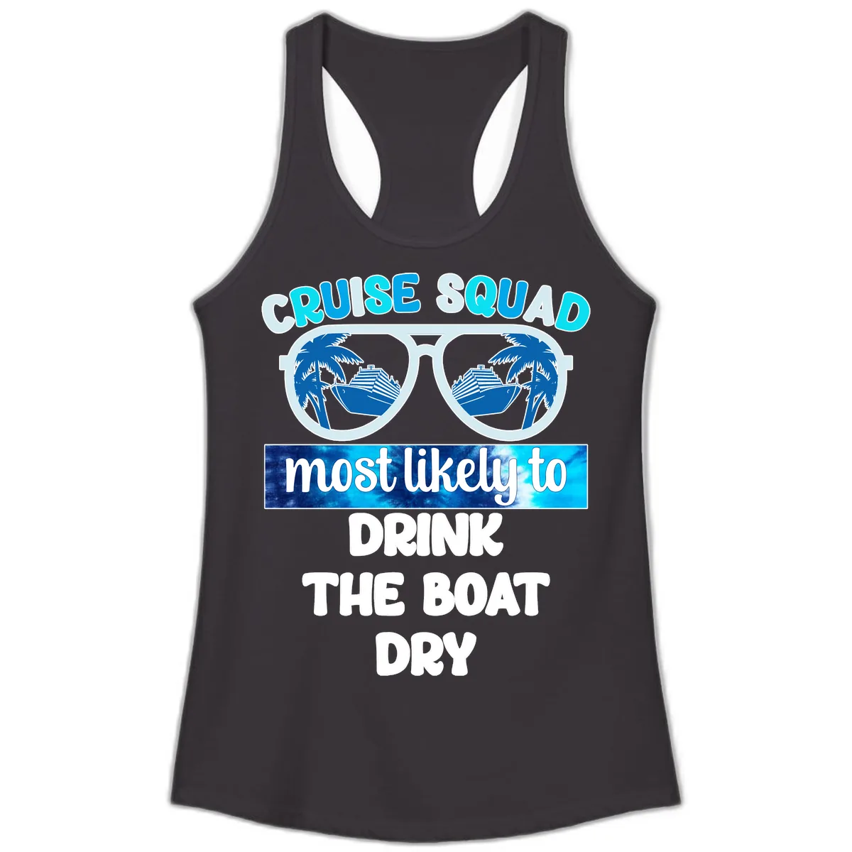 Cruise Squad Boat Dry Ladies Tank in Black