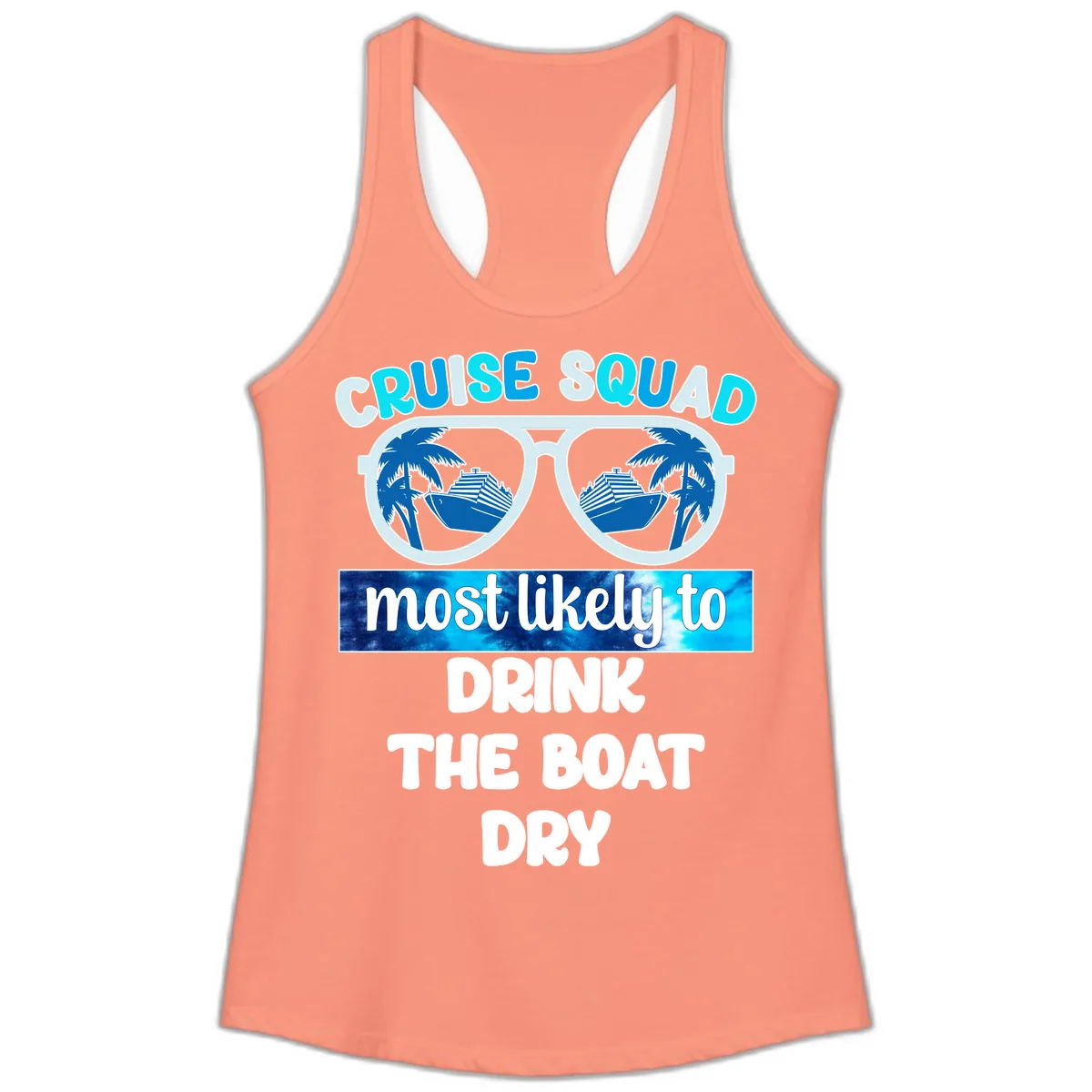 Cruise Squad Boat Dry Ladies Tank in Solid Light Orange