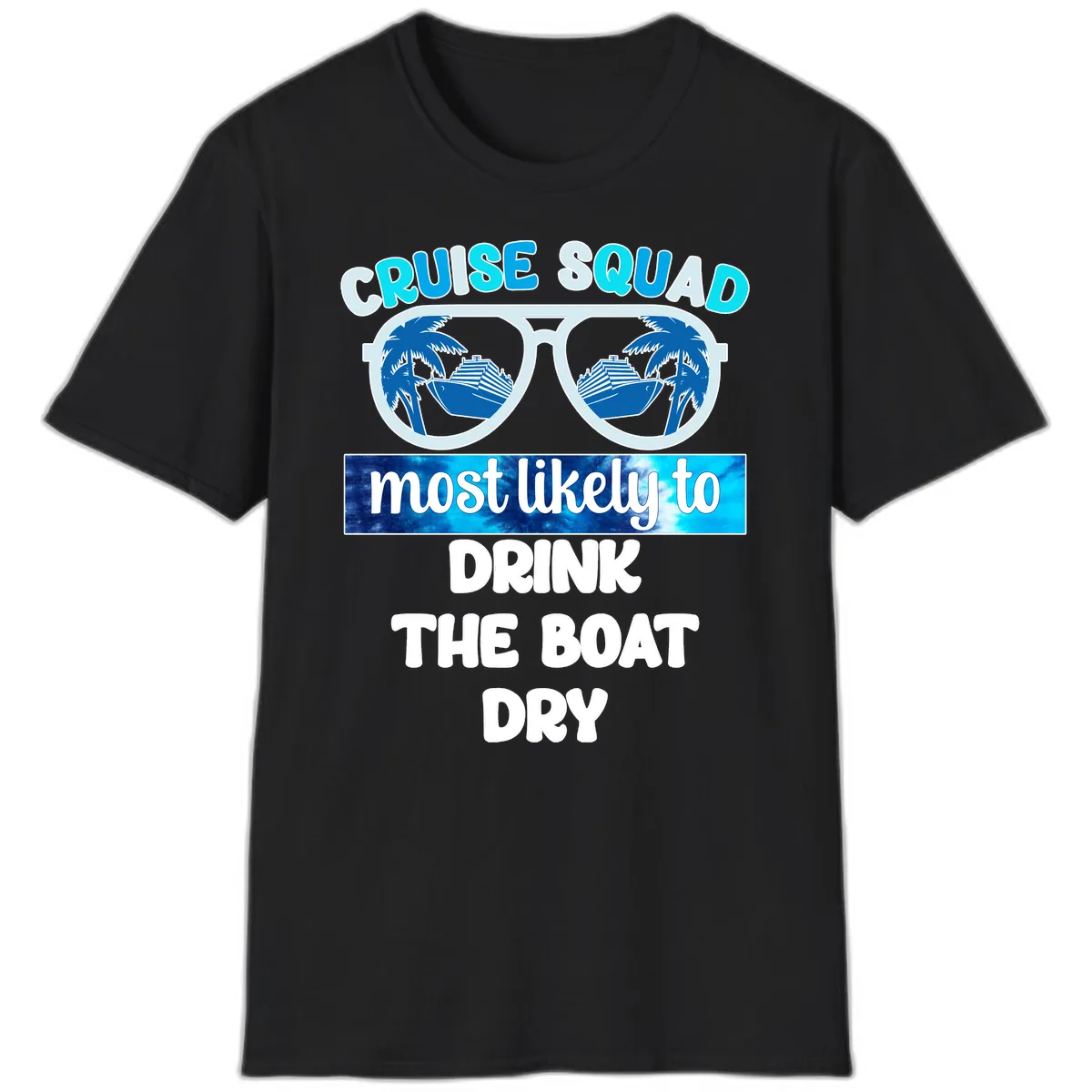 Cruise Squad Boat Dry T-Shirt in Black