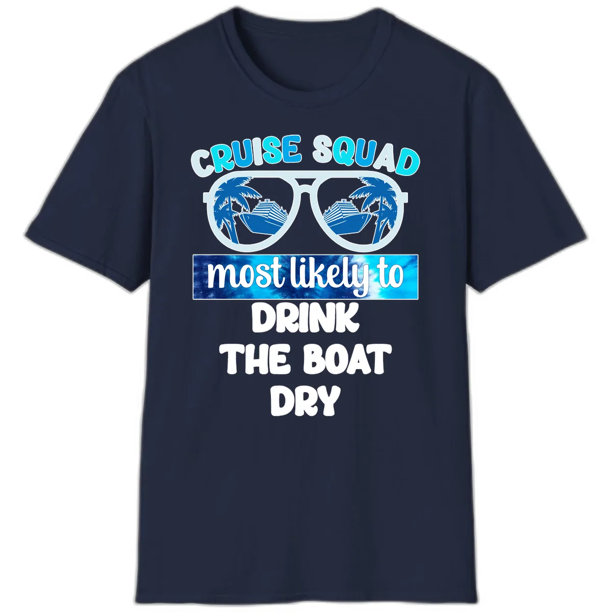 Cruise Squad Boat Dry T-Shirt in Navy