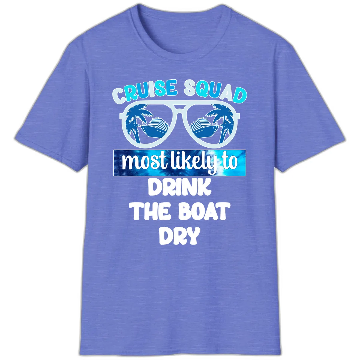 Cruise Squad Boat Dry T-Shirt in Heather Royal