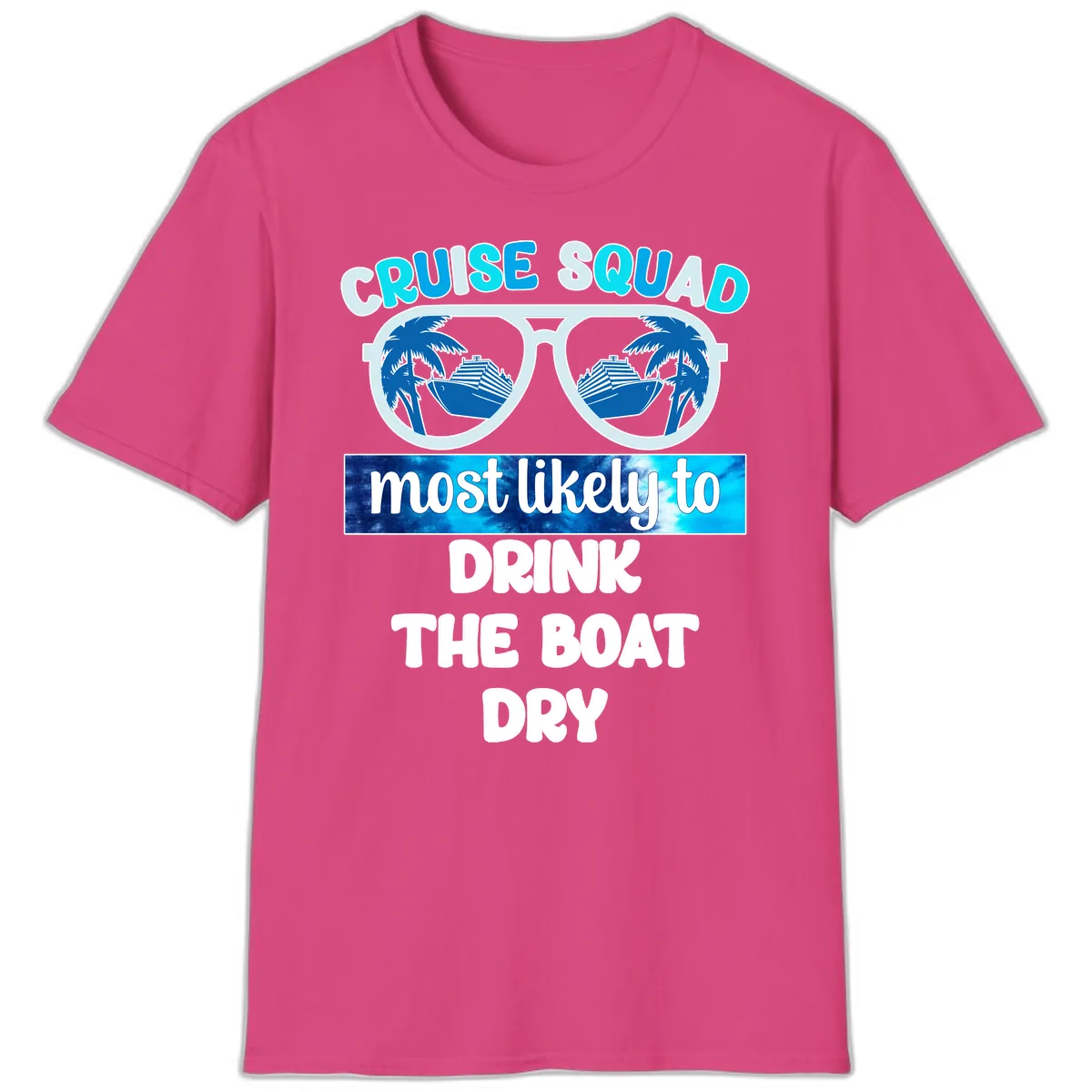 Cruise Squad Boat Dry T-Shirt in Heliconia