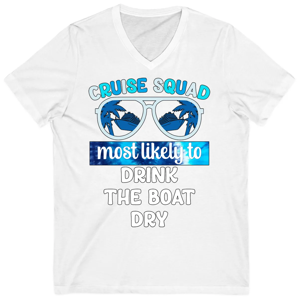 Cruise Squad Boat Dry V-Neck in White