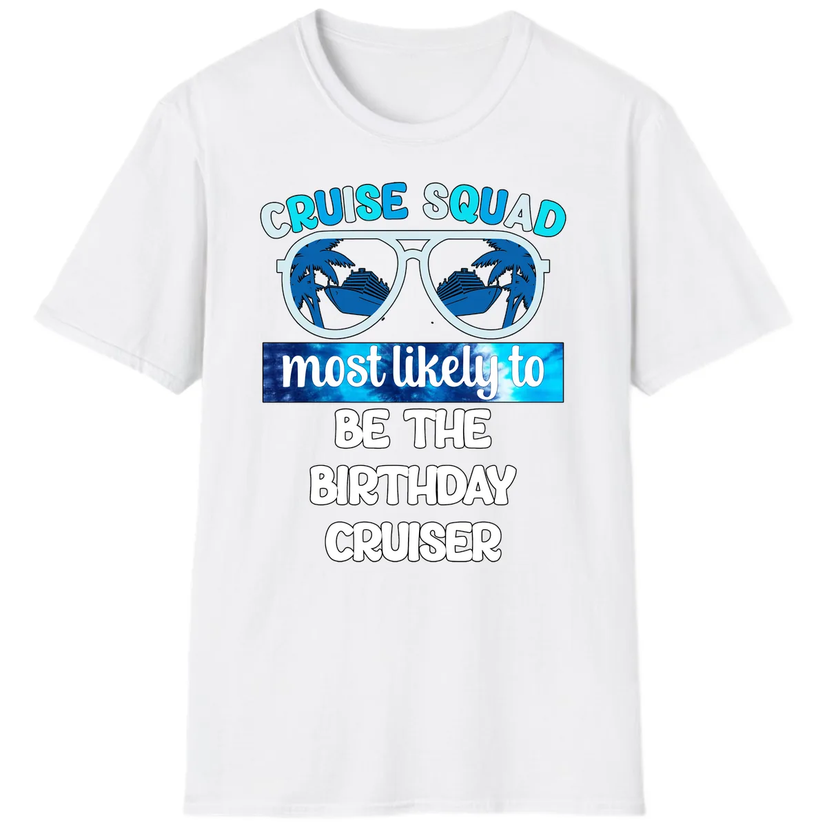 Cruise Squad Birthday Vibes T-Shirt in White