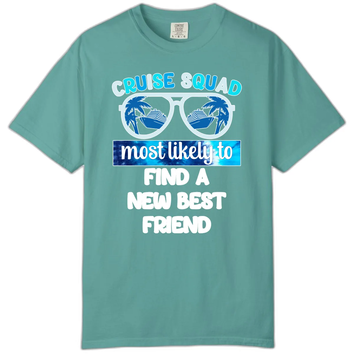 Cruise Squad Best Friend Sunglasses Comfort Color in Seafoam