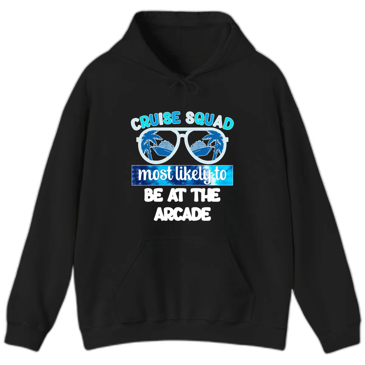 Cruise Squad Arcade Vibes Hoodie in Black