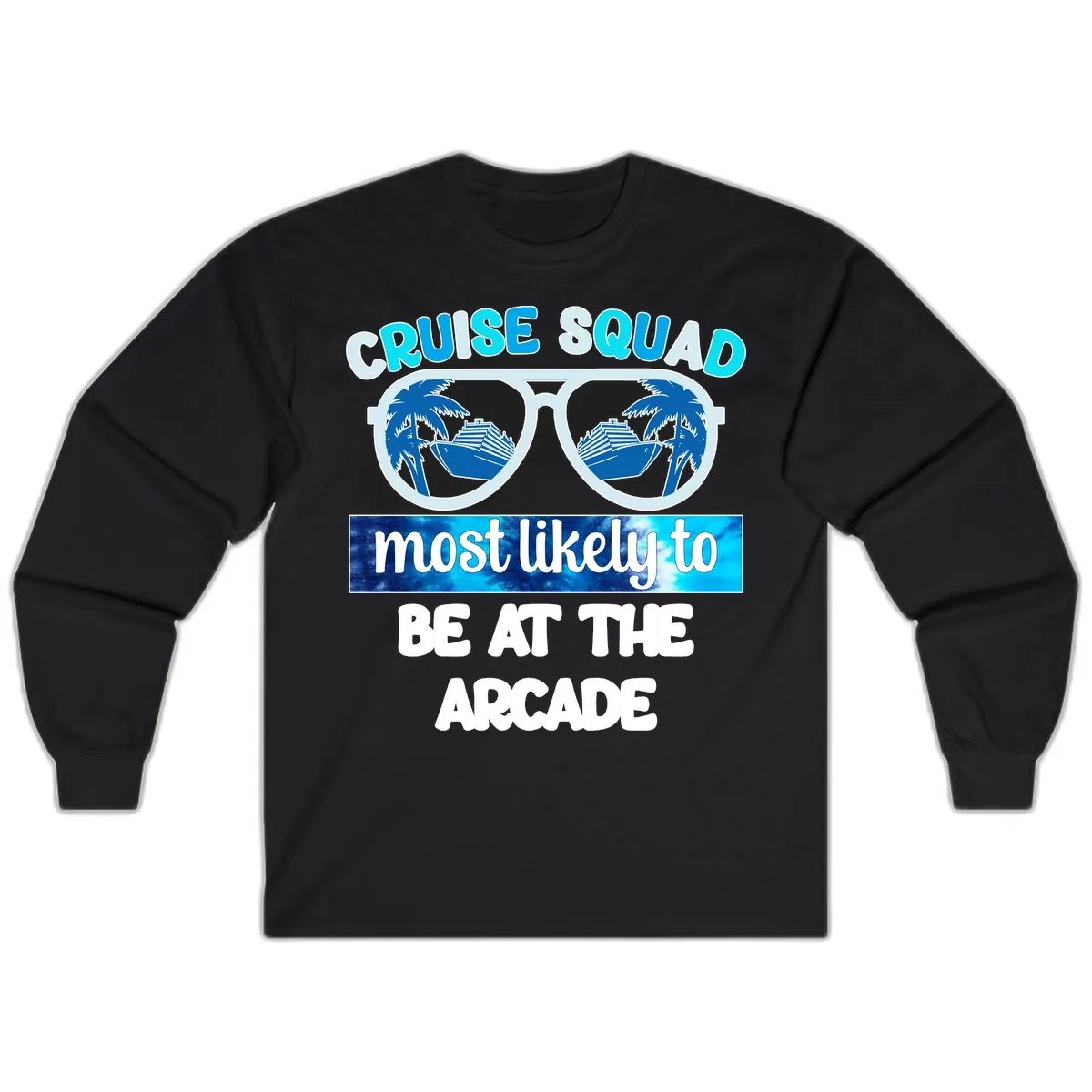 Cruise Squad Arcade Vibes Long Sleeve in Black