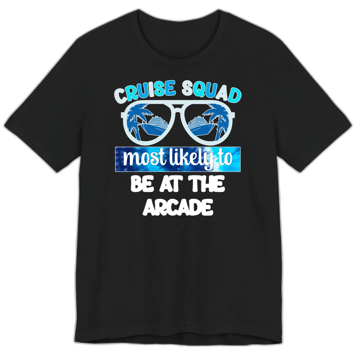 Cruise Squad Arcade Vibes Premium T-Shirt in Black