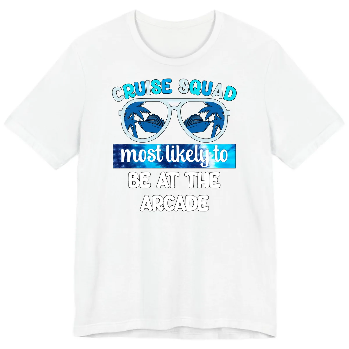 Cruise Squad Arcade Vibes Premium T-Shirt in White