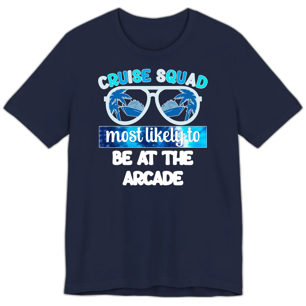 Cruise Squad Arcade Vibes Premium T-Shirt in Navy