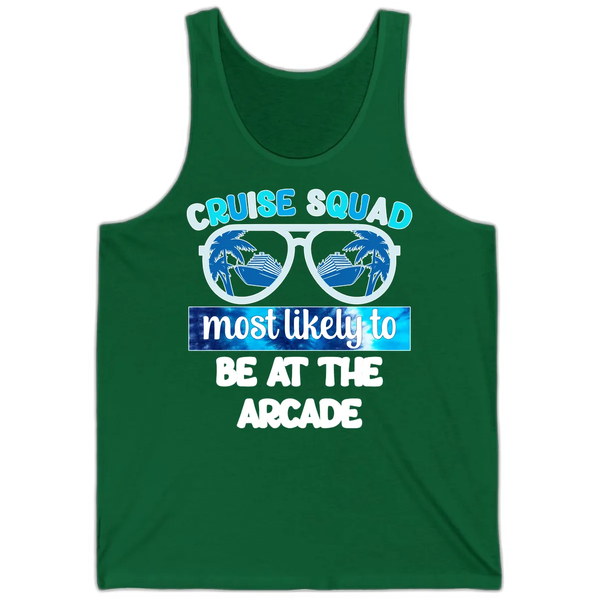 Cruise Squad Arcade Vibes Tank in Kelly