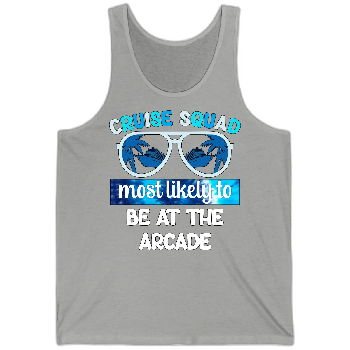 Cruise Squad Arcade Vibes Tank in Athletic Heather