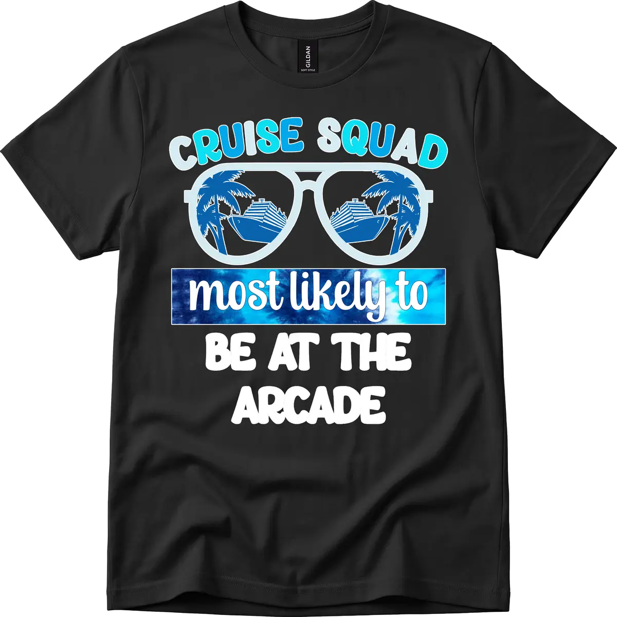 Cruise Squad Arcade Vibes T-Shirt in Black