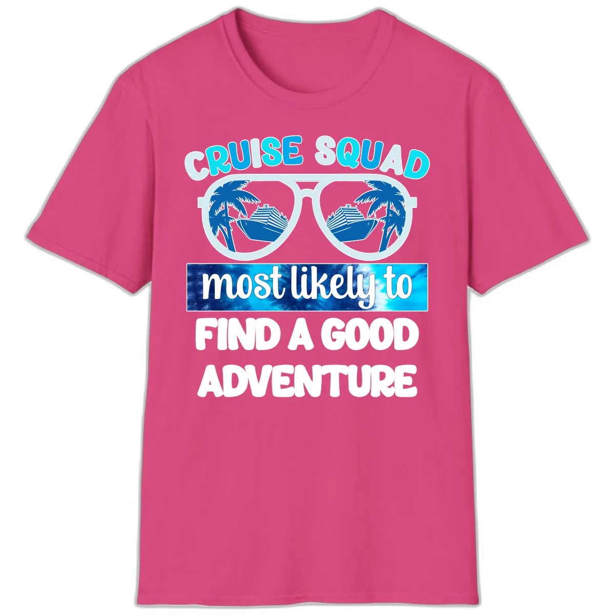 Cruise Squad Good Adventure T-Shirt in Heliconia