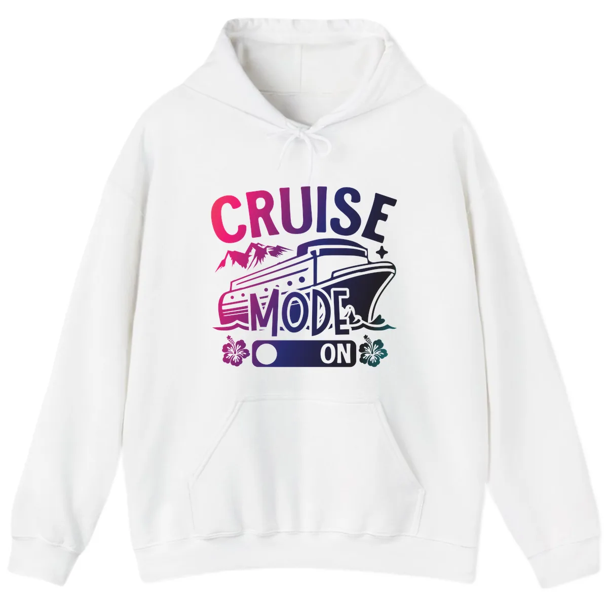 Cruise Mode On Hoodie in White