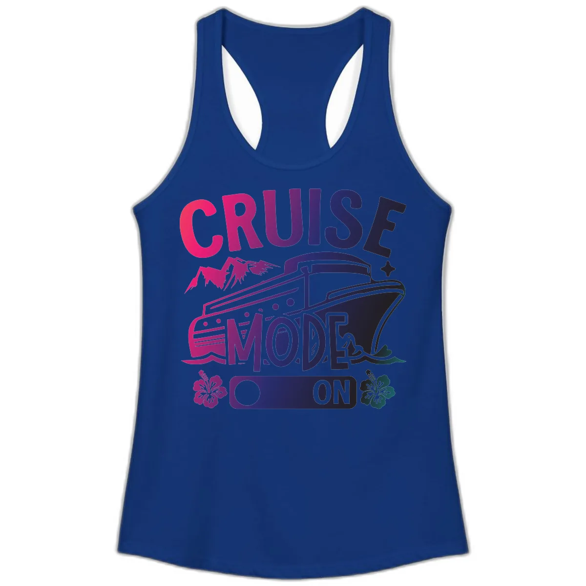 Cruise Mode On Ladies Tank in Solid Royal