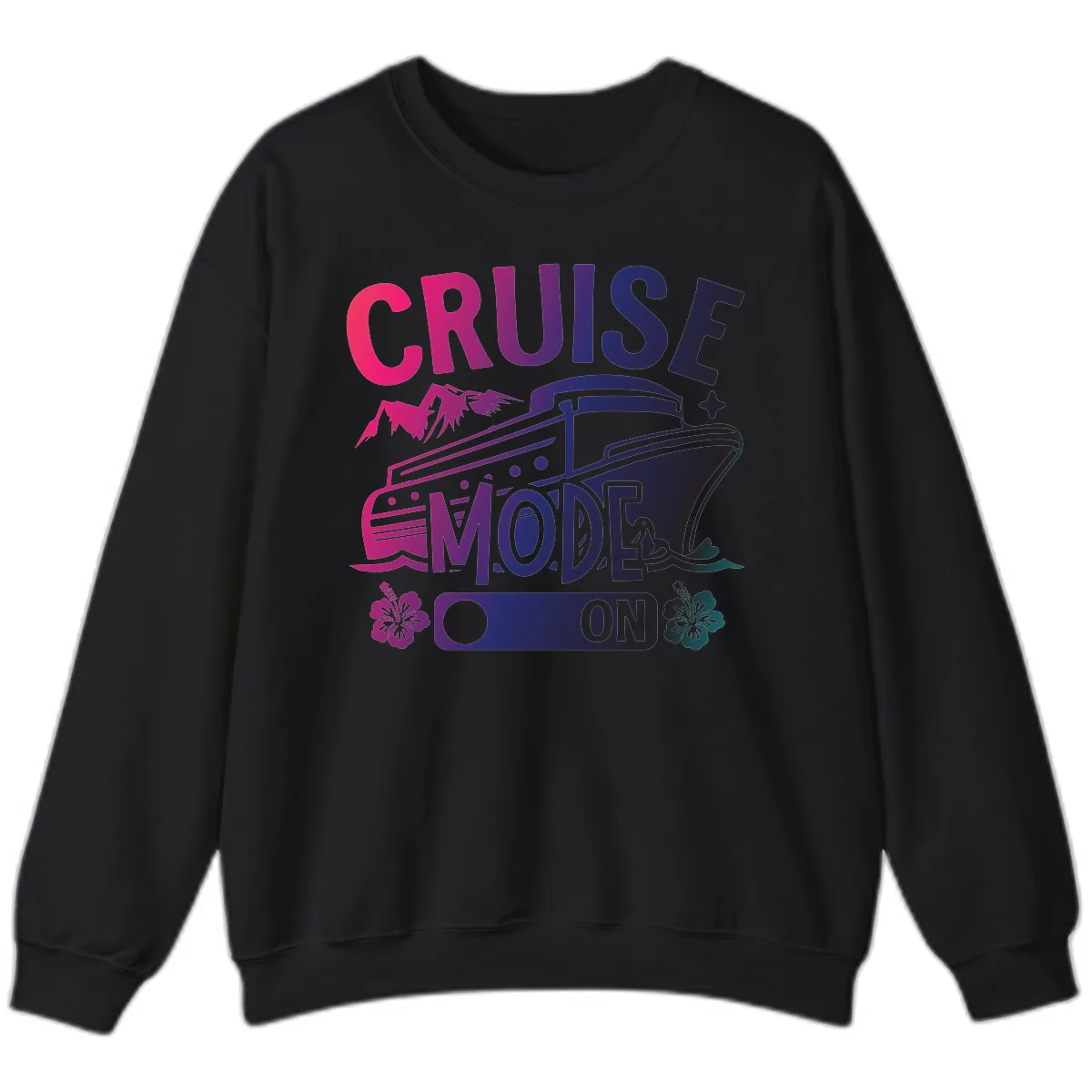 Cruise Mode On Sweatshirt in Black