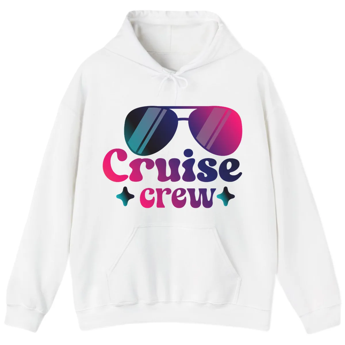 Cruise Crew Vibes Hoodie in White