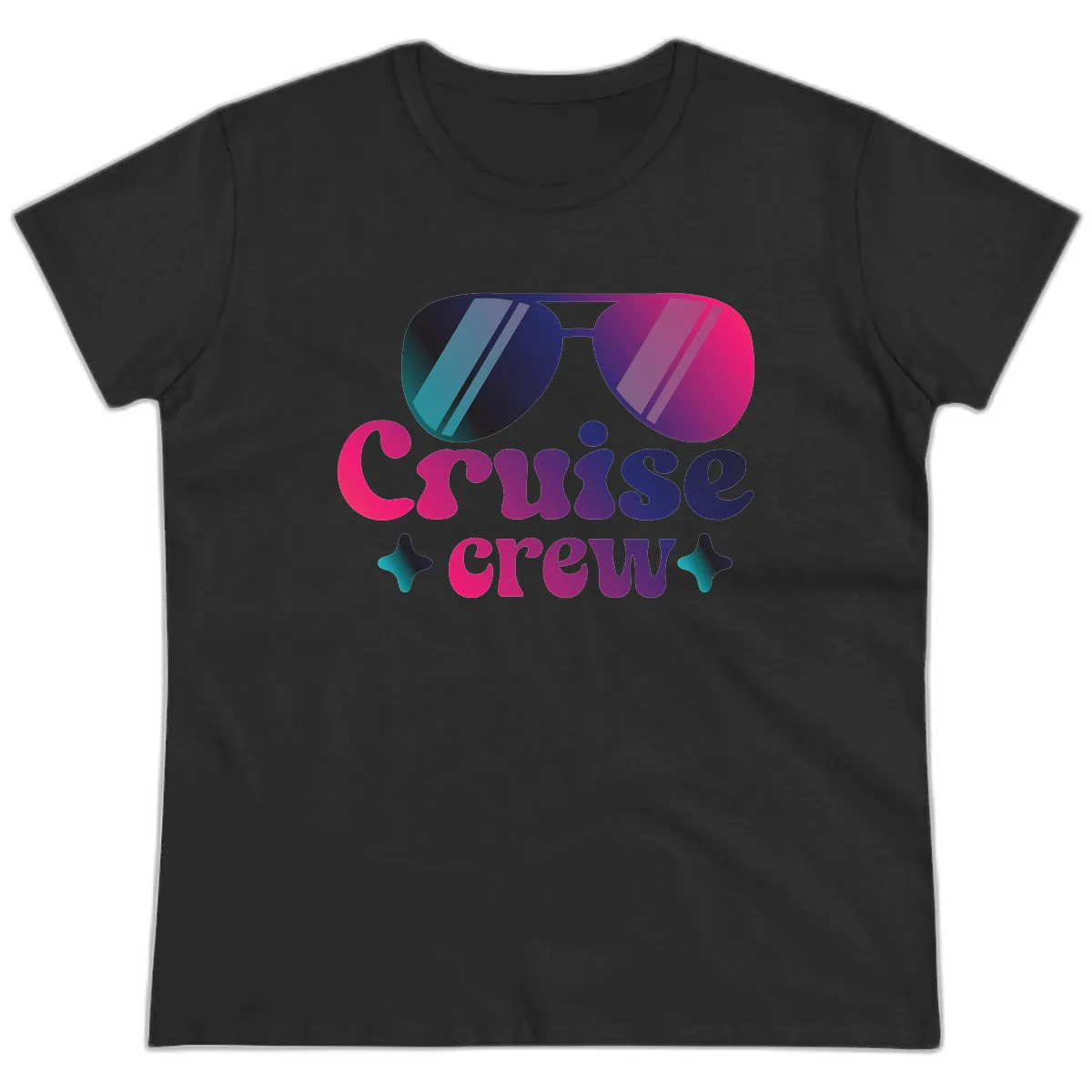 Cruise Crew Vibes Ladies Tee in Black