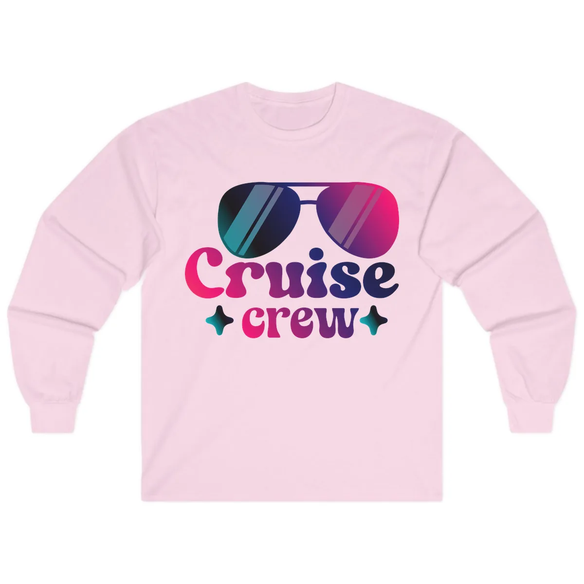 Cruise Crew Vibes Long Sleeve in Light Pink