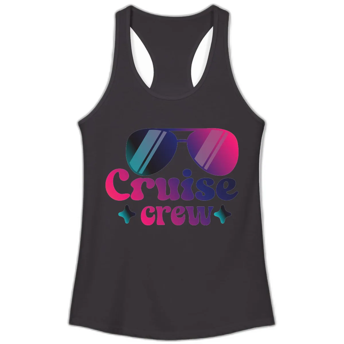Cruise Crew Vibes Ladies Tank in Black
