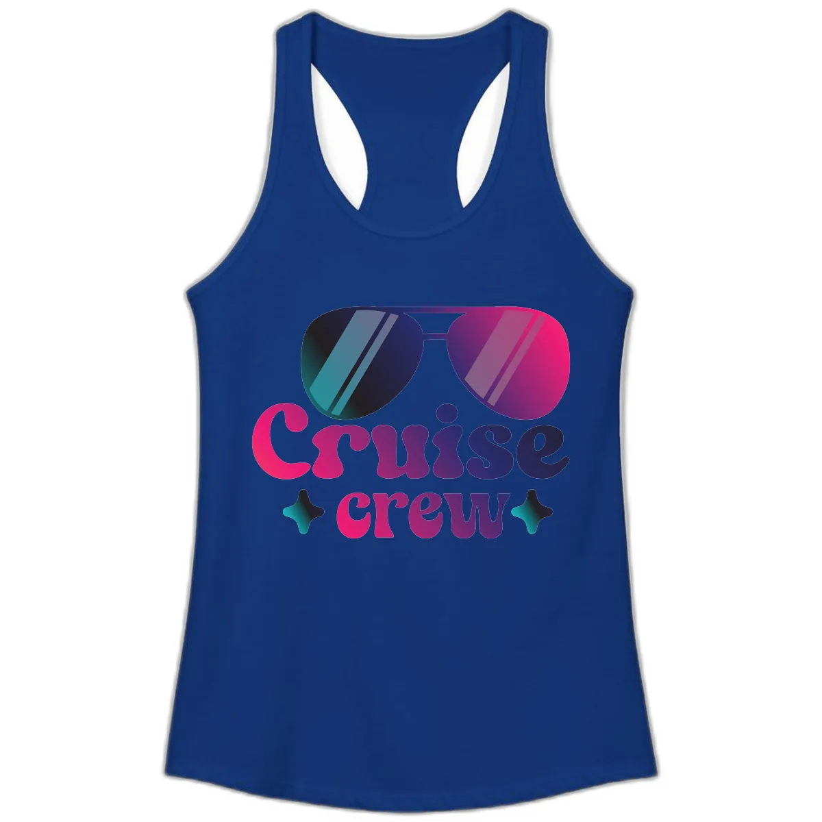 Cruise Crew Vibes Ladies Tank in Solid Royal