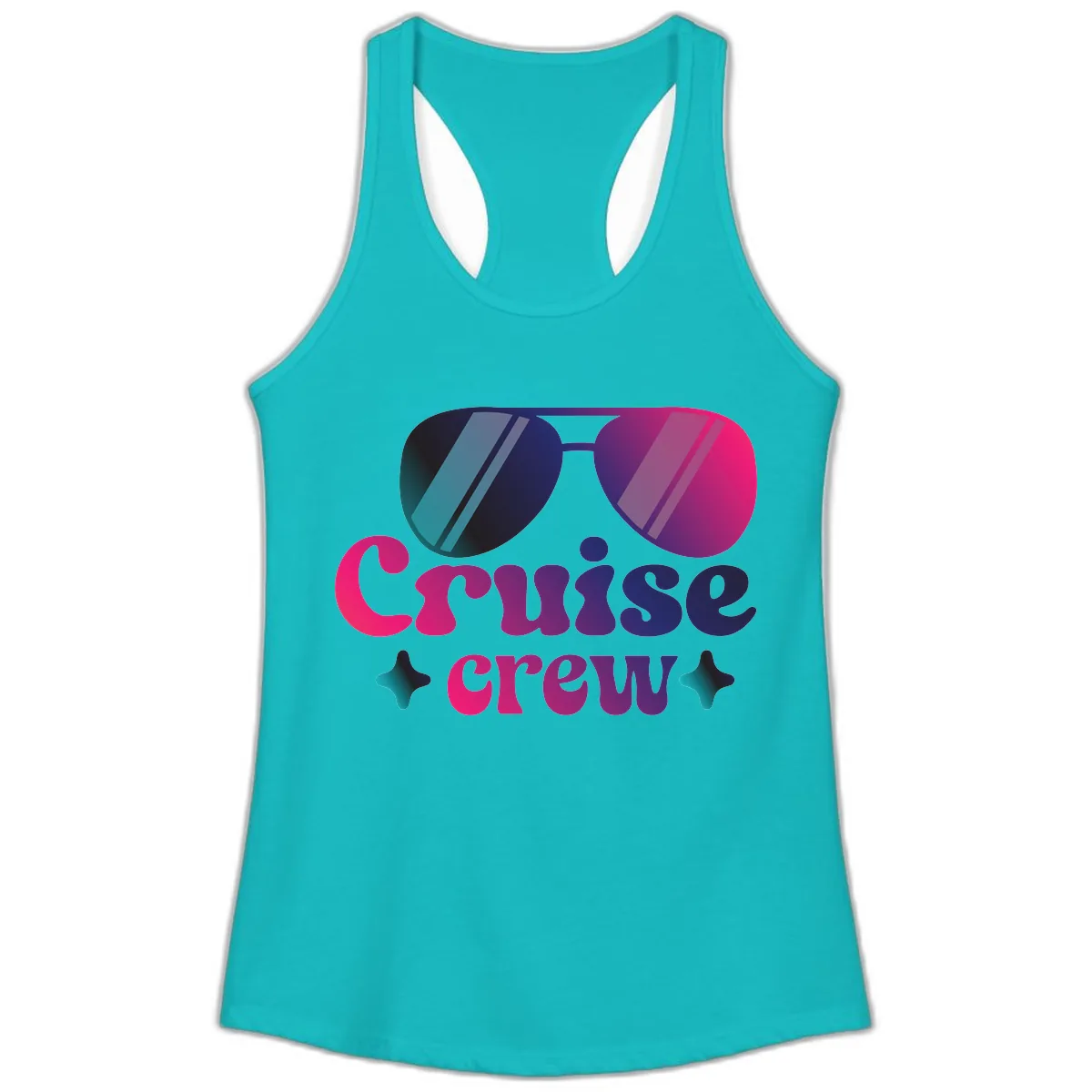 Cruise Crew Vibes Ladies Tank in Tahiti Blue