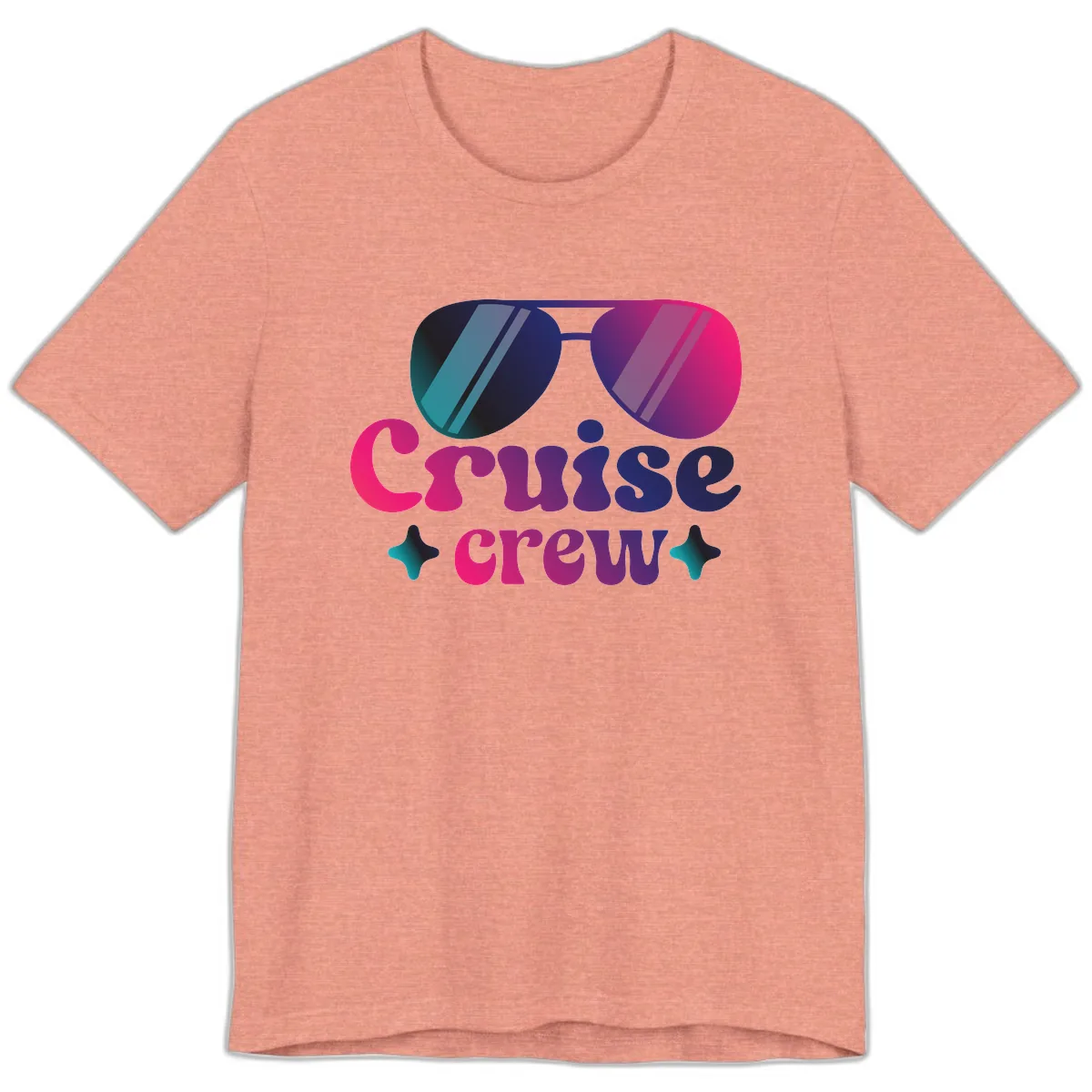 Cruise Crew Vibes Premium T-Shirt in Heather Sunset