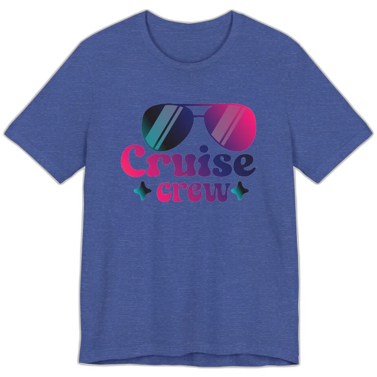 Cruise Crew Vibes Premium T-Shirt in Heather True Royal