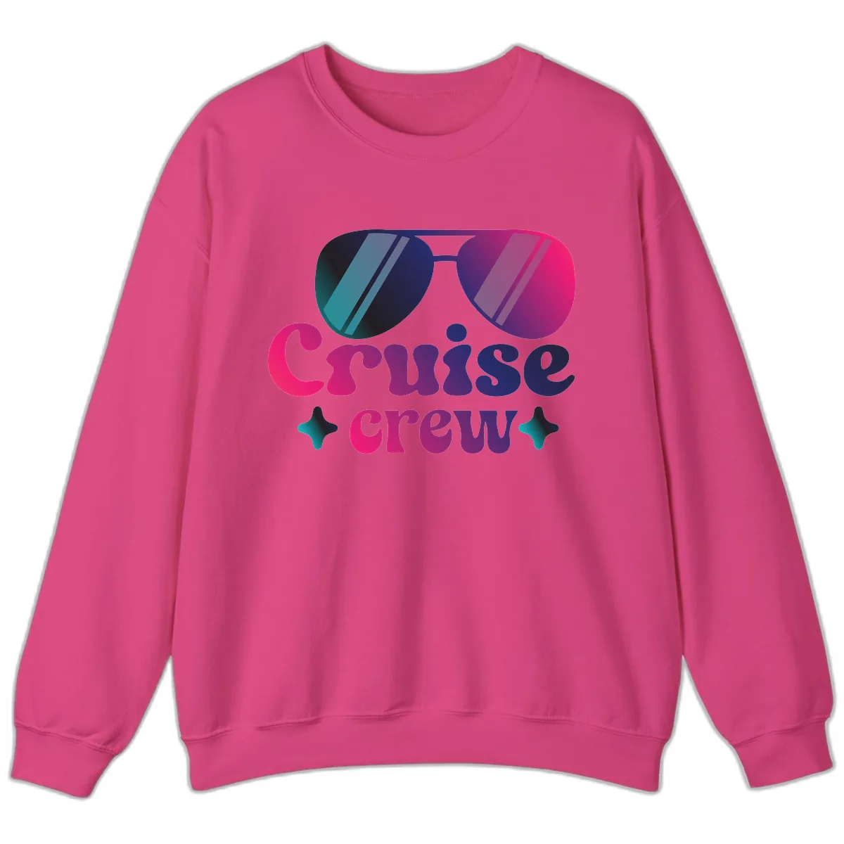 Cruise Crew Vibes Sweatshirt in Heliconia