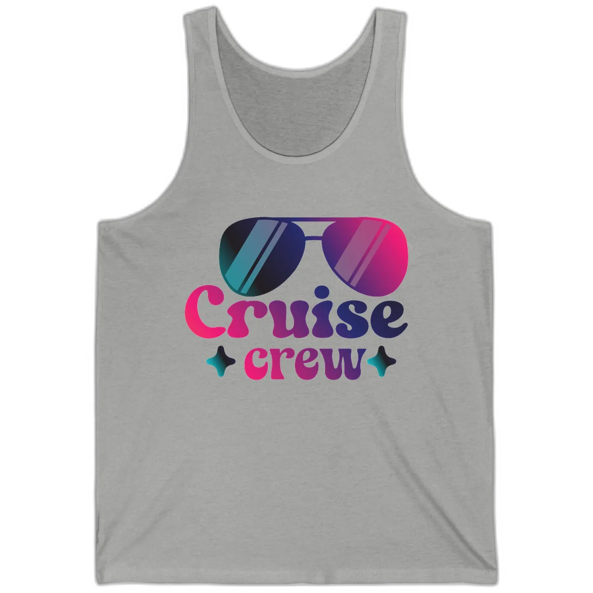 Cruise Crew Vibes Tank in Athletic Heather