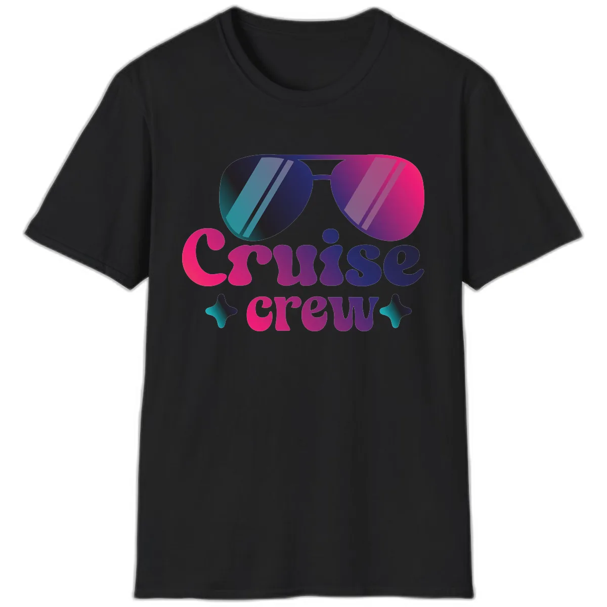 Cruise Crew Vibes T-Shirt in Black