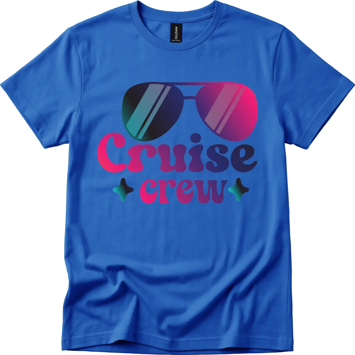 Cruise Crew Vibes T-Shirt in Royal