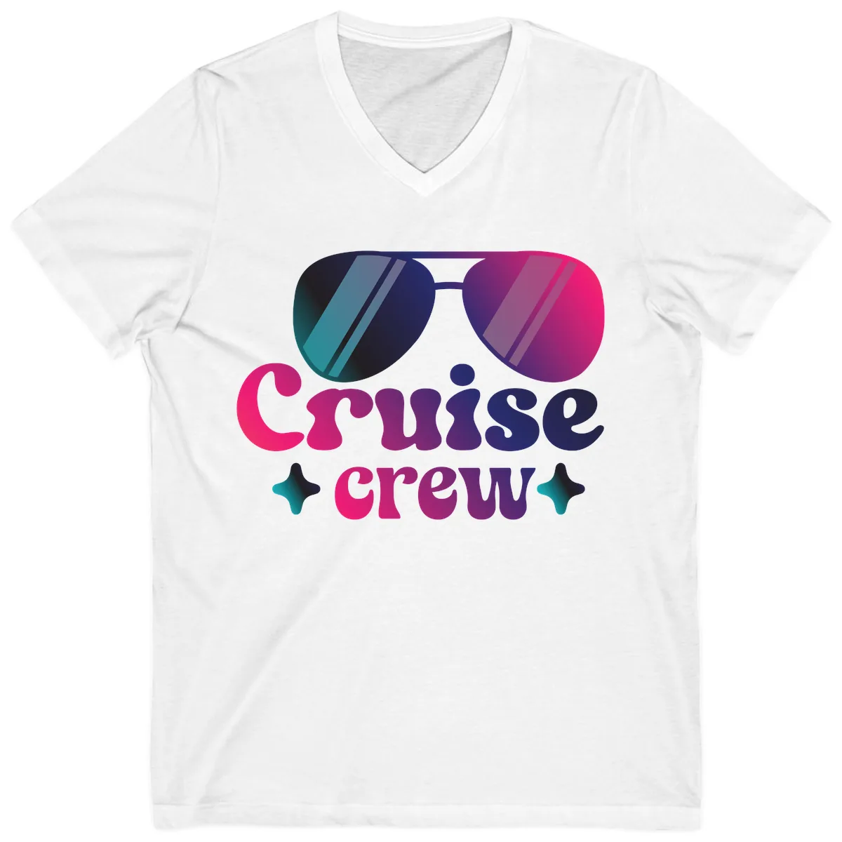 Cruise Crew Vibes V-Neck in White