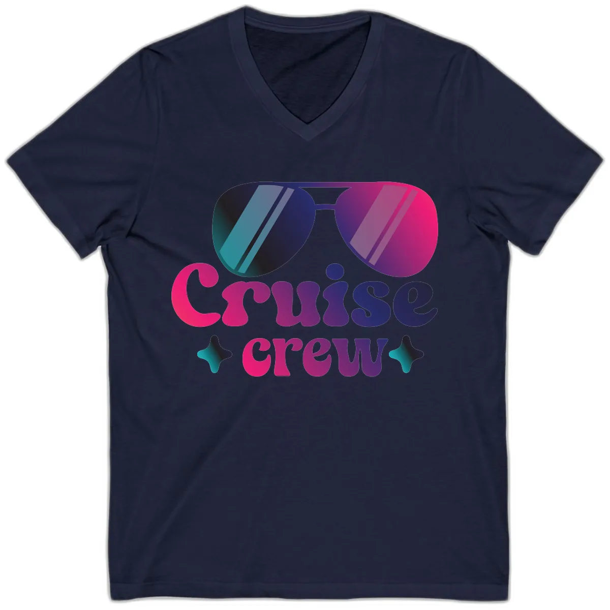 Cruise Crew Vibes V-Neck in Navy