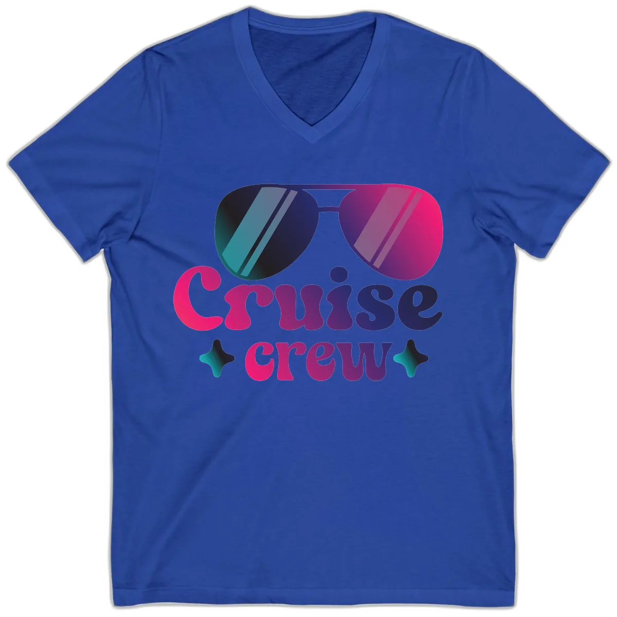 Cruise Crew Vibes V-Neck in True Royal