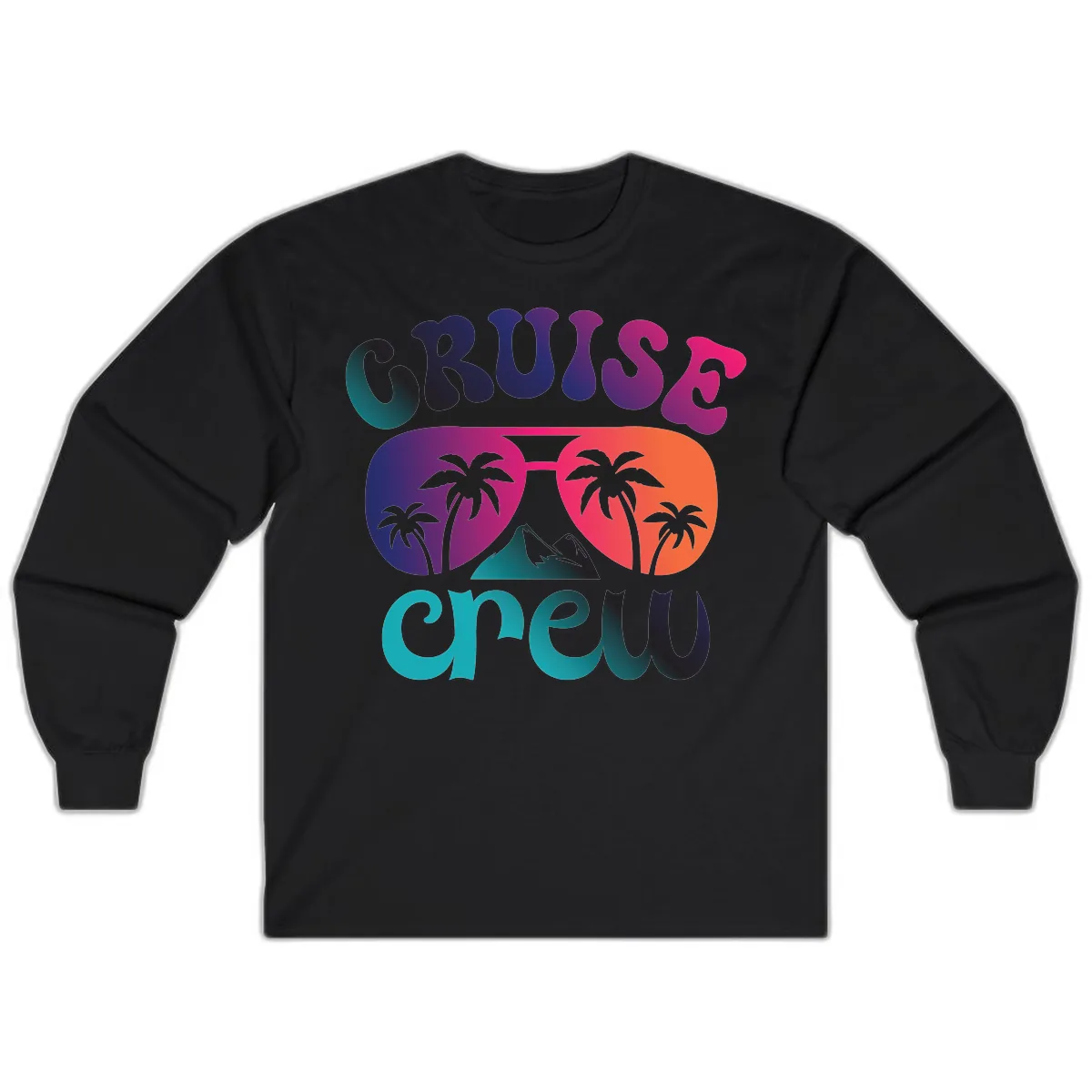 Cruise Crew Tropical Paradise Long Sleeve in Black