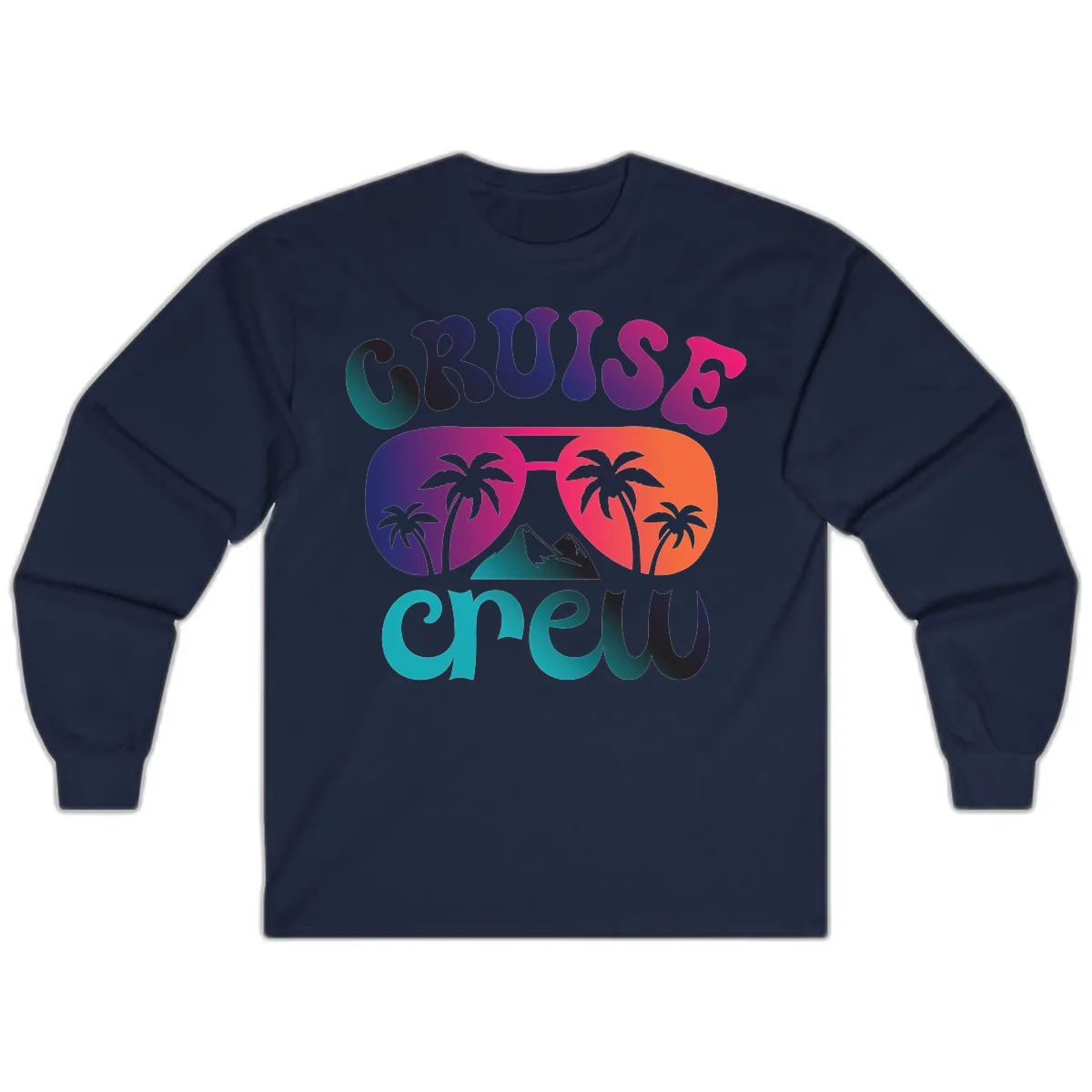 Cruise Crew Tropical Paradise Long Sleeve in Navy