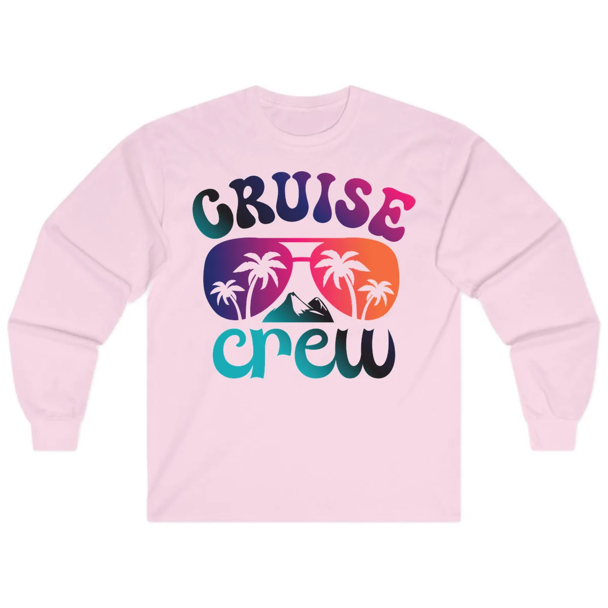 Cruise Crew Tropical Paradise Long Sleeve in Light Pink