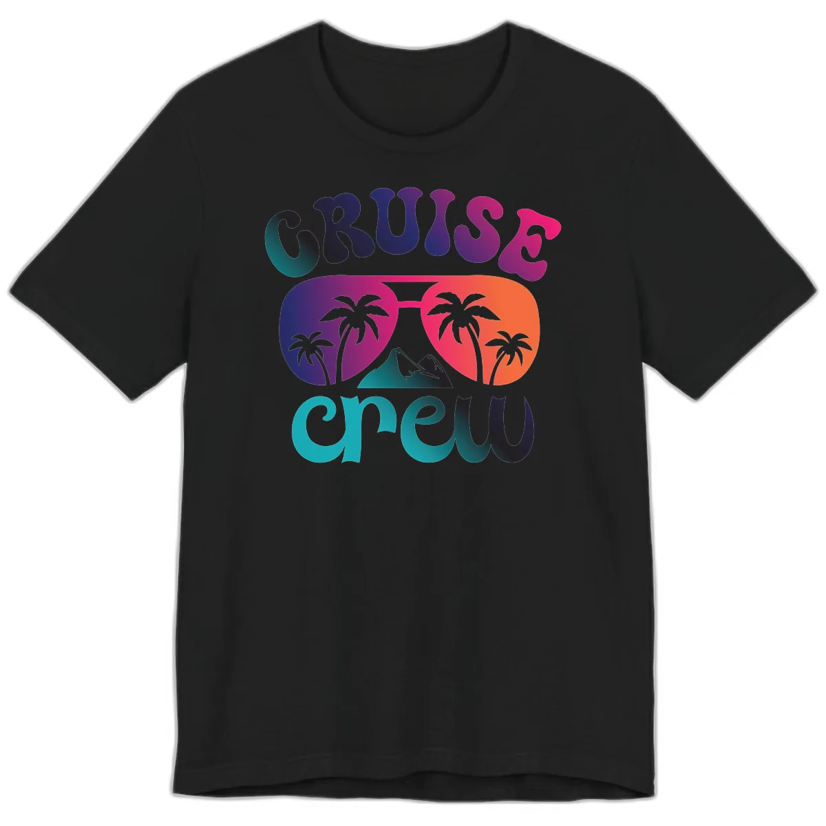 Cruise Crew Tropical Paradise Premium T-Shirt in Black