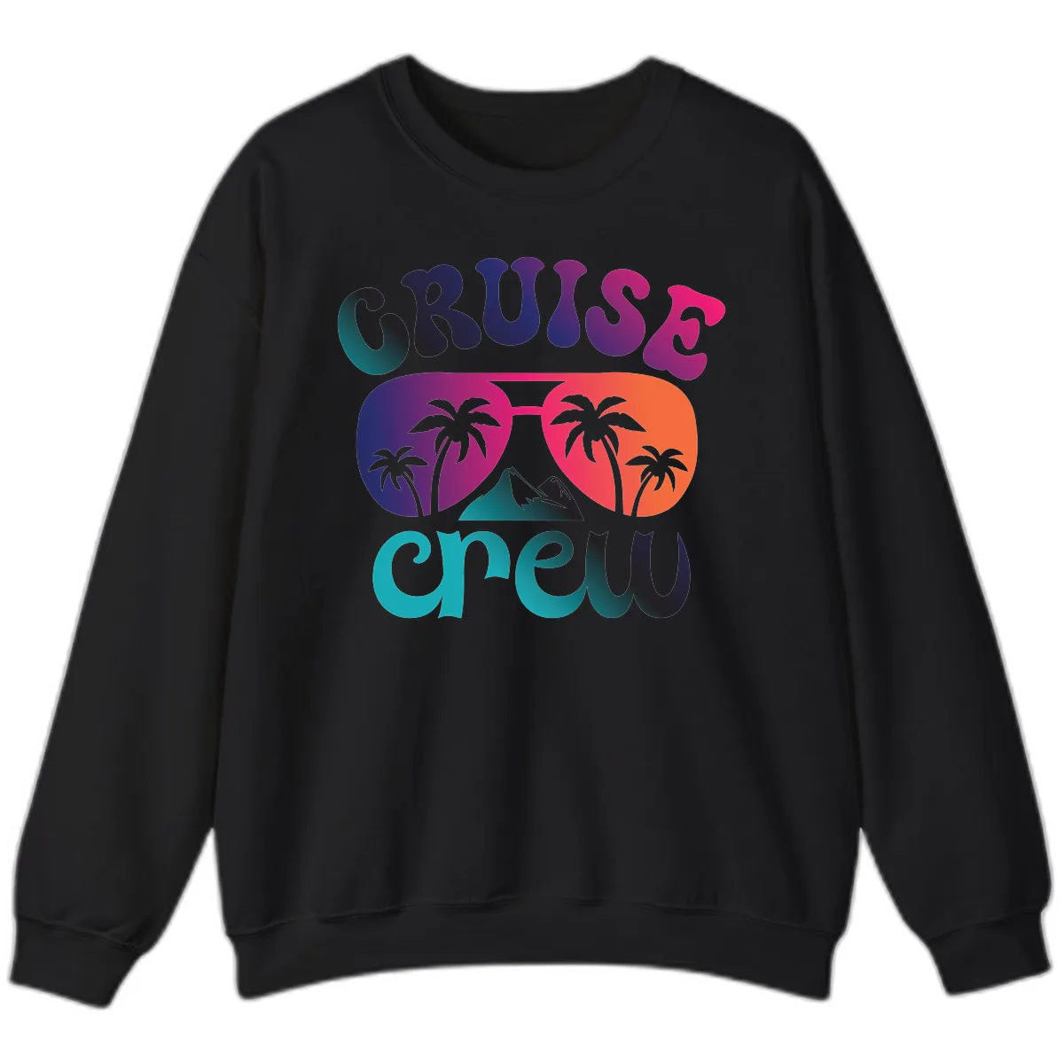 Cruise Crew Tropical Paradise Sweatshirt in Black