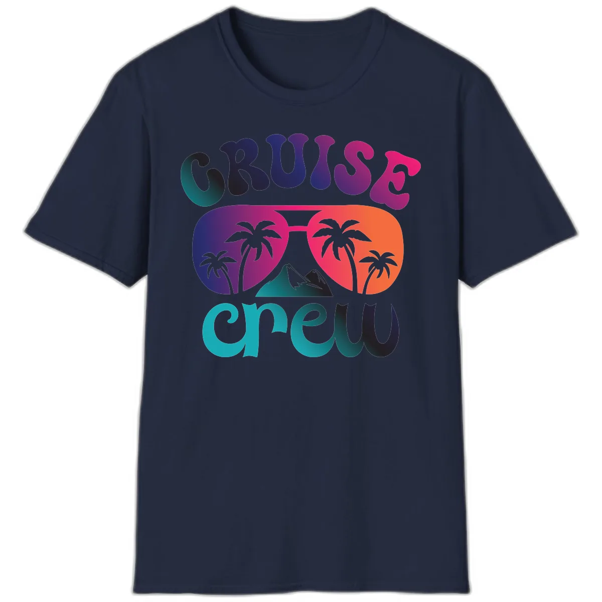 Cruise Crew Tropical Paradise T-Shirt in Navy